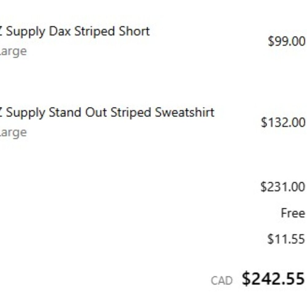 Z Supply - Dax Striped Modal Short Set - Large - Picture 2 of 3